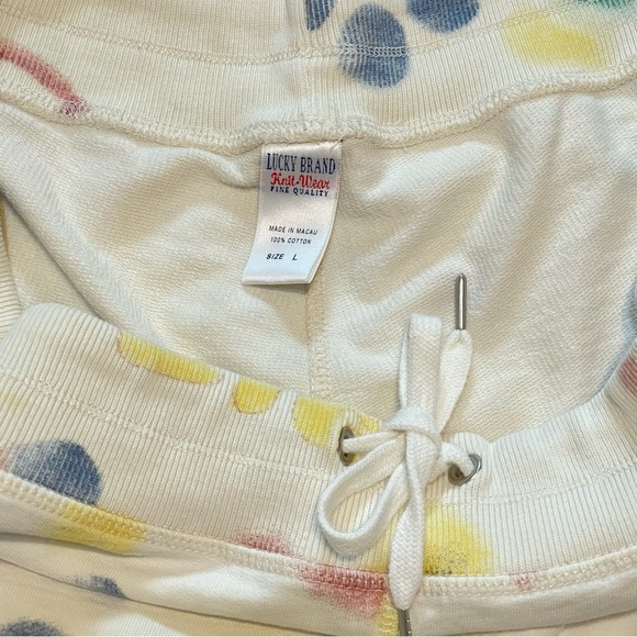 RARE Lucky Brand ☮︎︎ Watercolor Peace Love Sweat Shorts ☮︎︎ size Large - Picture 8 of 8